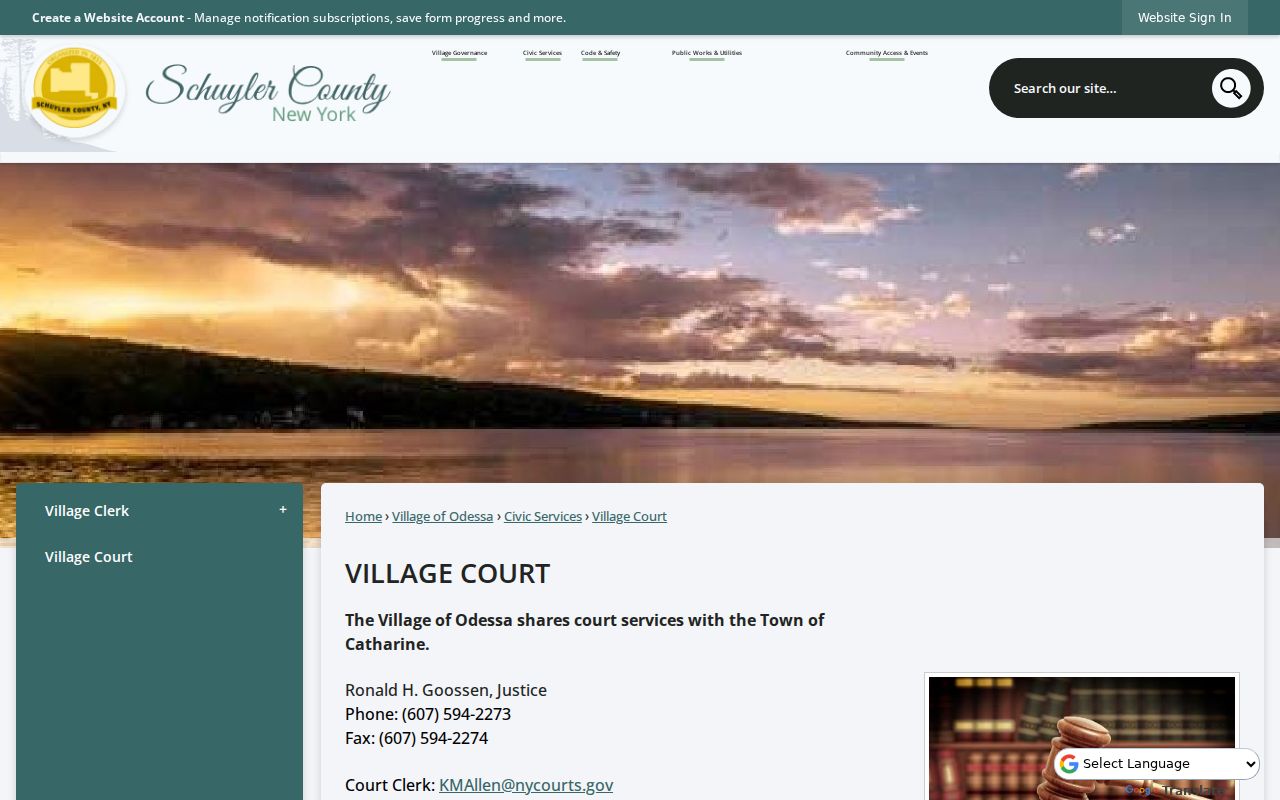 Odessa criminal case records shared Village Court information