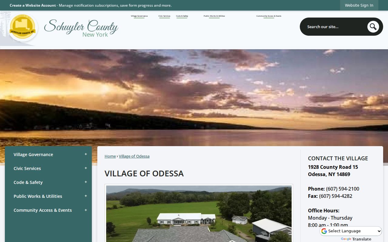 Odessa criminal records Village Complex and office contact